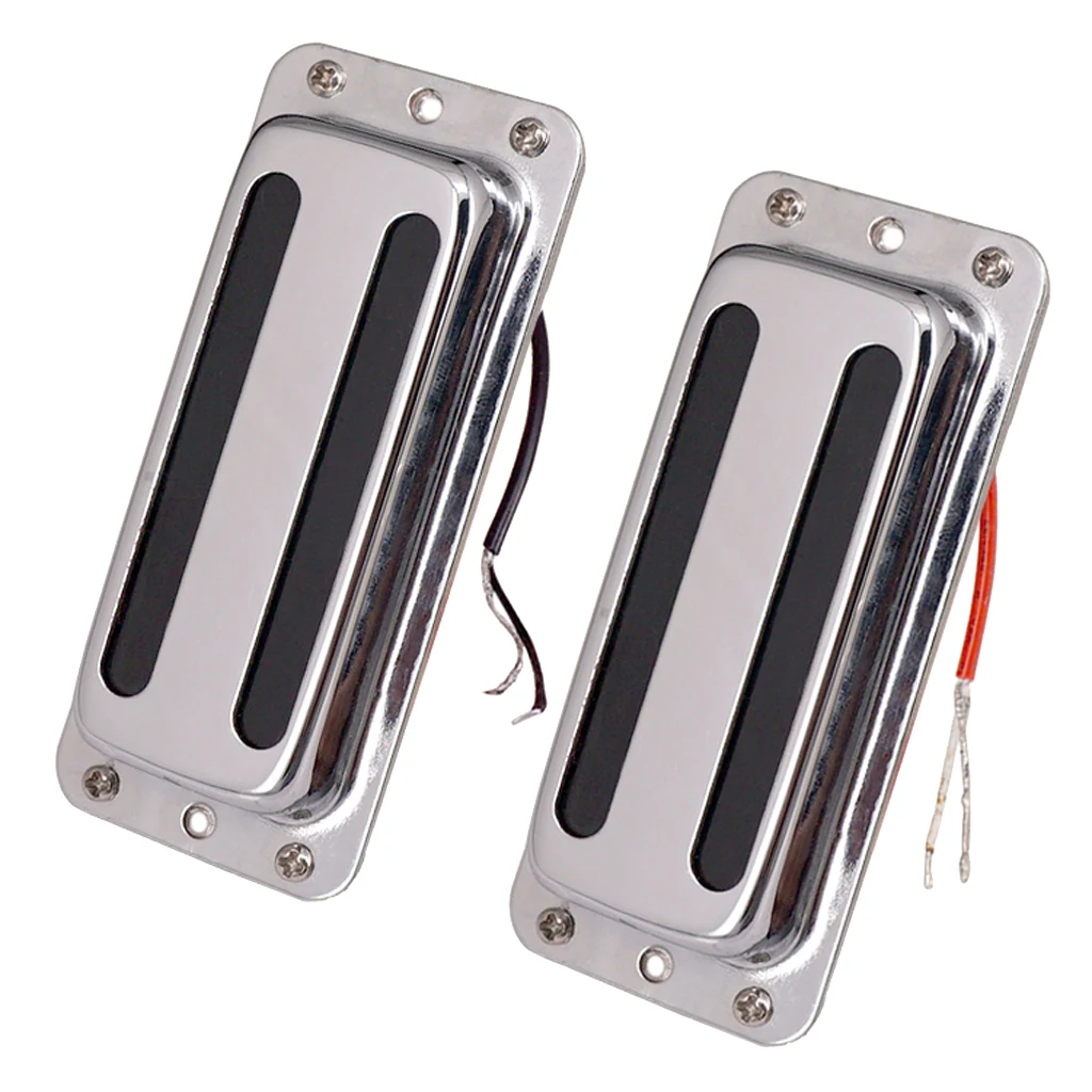 2x Sensor Guitar Pickup Bridge 6 Strings  Double Coil Pickup Silver