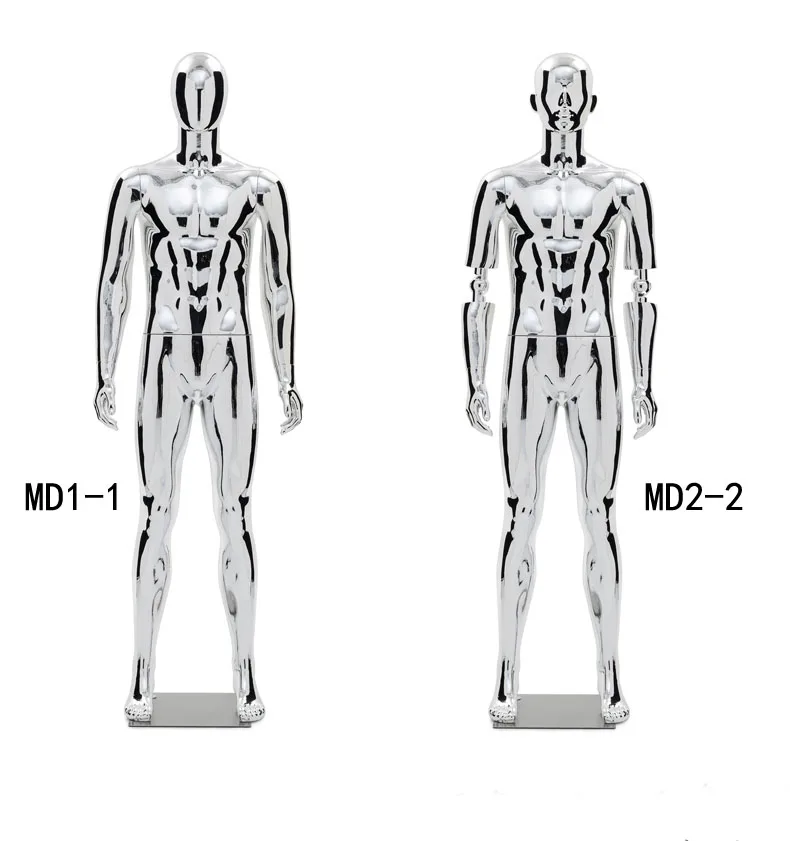 Free Ship Customized Silver Golden Men Mannequin Shiny Silver Model Hot Sale