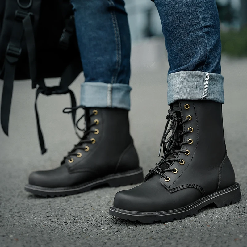 Botas tácticas impermeables de cuero – Senderismo, montaña y caza - imagen 4