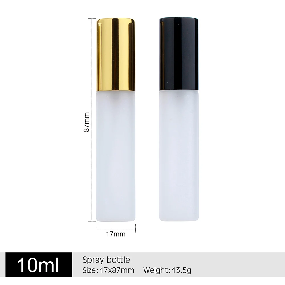 50 Teile/los 10ml Parfüm Zerstäuber Milchglas Spray Flasche Pumpe Tragbare Reise Behälter Kosmetische