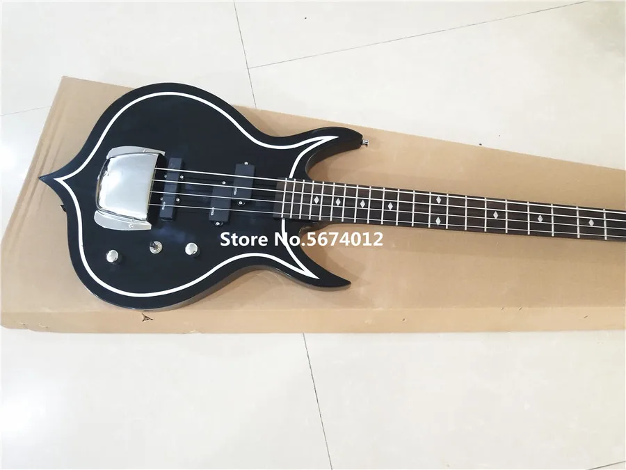 Gene Simmons Axe  Signed Punisher KISS Bass Black paint, rosewood fingerboard, free delivery