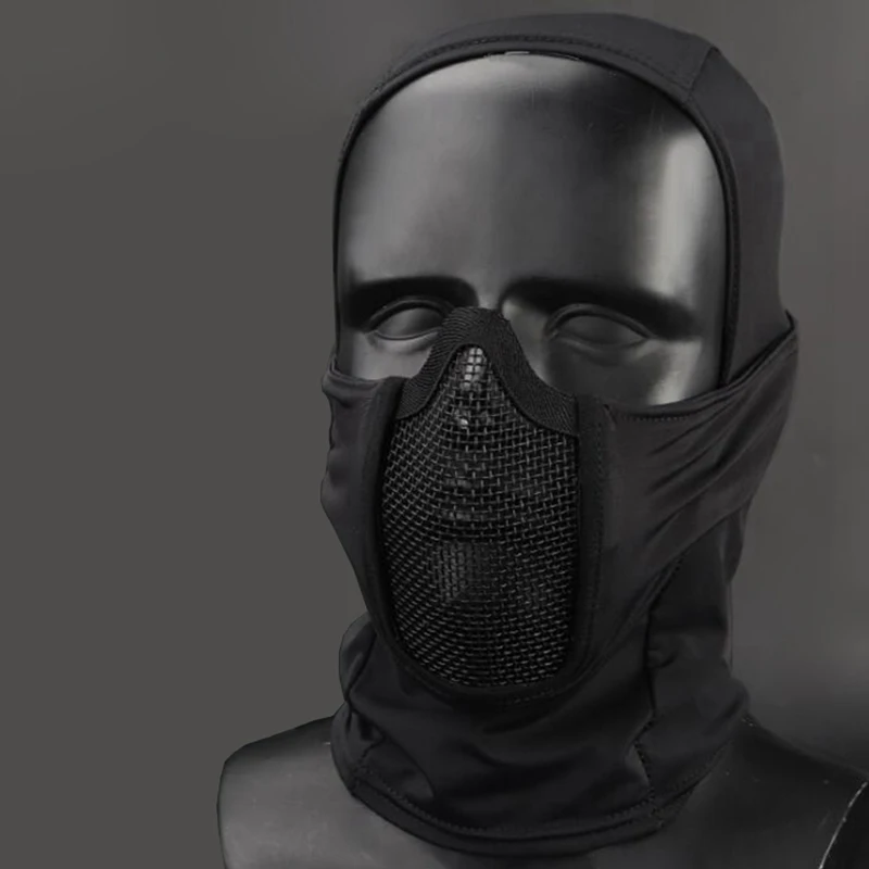 Classic Balaclava Full Face Airsoft Mask Tactical Mesh Steel Headgear Mouth Nose Protective Paintball Mask Military Accessories - Image 3