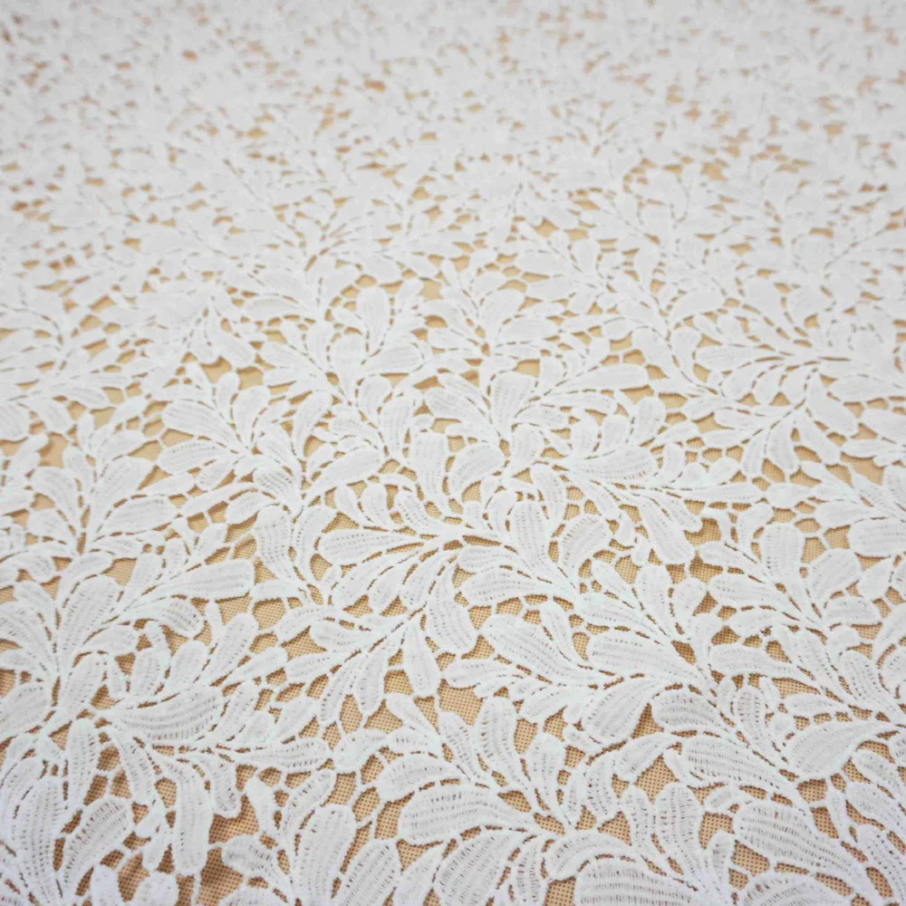 2Yards White African Cord Lace Fabrics 2020 High Quality Guipure French Lace Fabric For Nigerian Women Dress Milk Silk Material