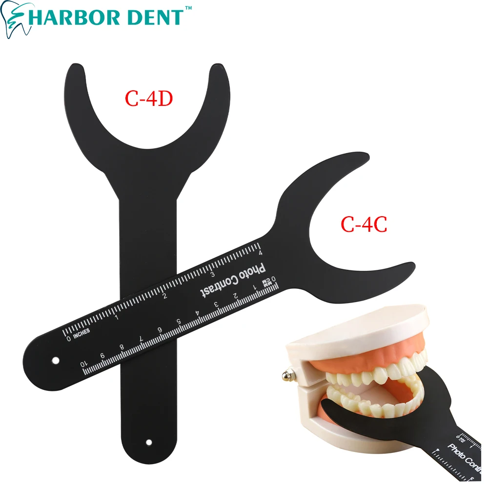 6pcs/set Durable Dental Photo Contrast Board Photography Black Background Board Palatal Contraster Board Oral Cheek