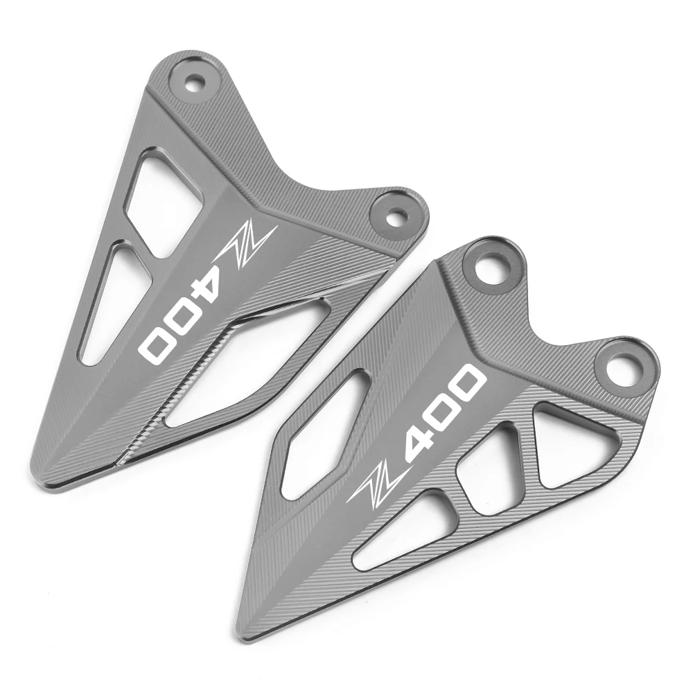 CNC Aluminum Motorcycle Front Foot Extension Side Stand Enlarge Front Pedal Wing Bracket For Kawasaki Z400 Z 400 2018 2019 2020