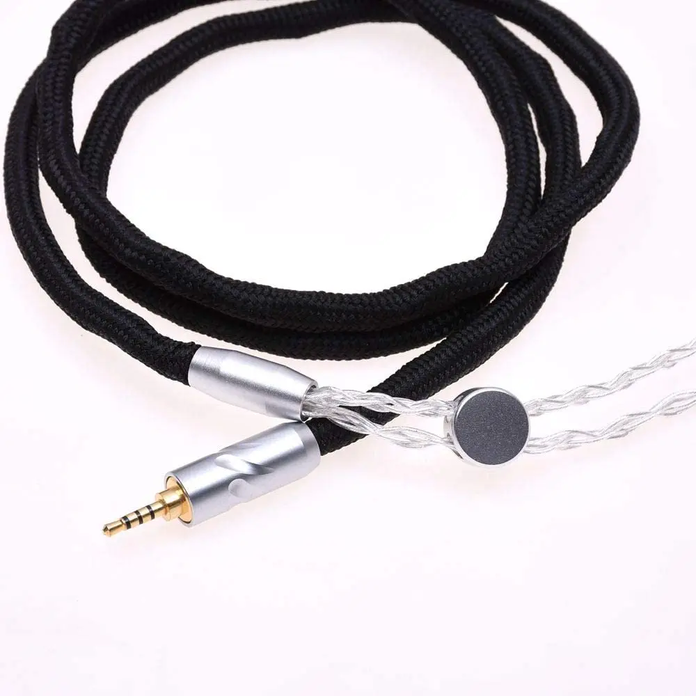 Black Sleeve 8 Cores Headphone Extension Cable 2x 2.5mm Plug For Hifiman HE1000 HE400S He400i HE-X HE560 Oppo PM-1 PM-2