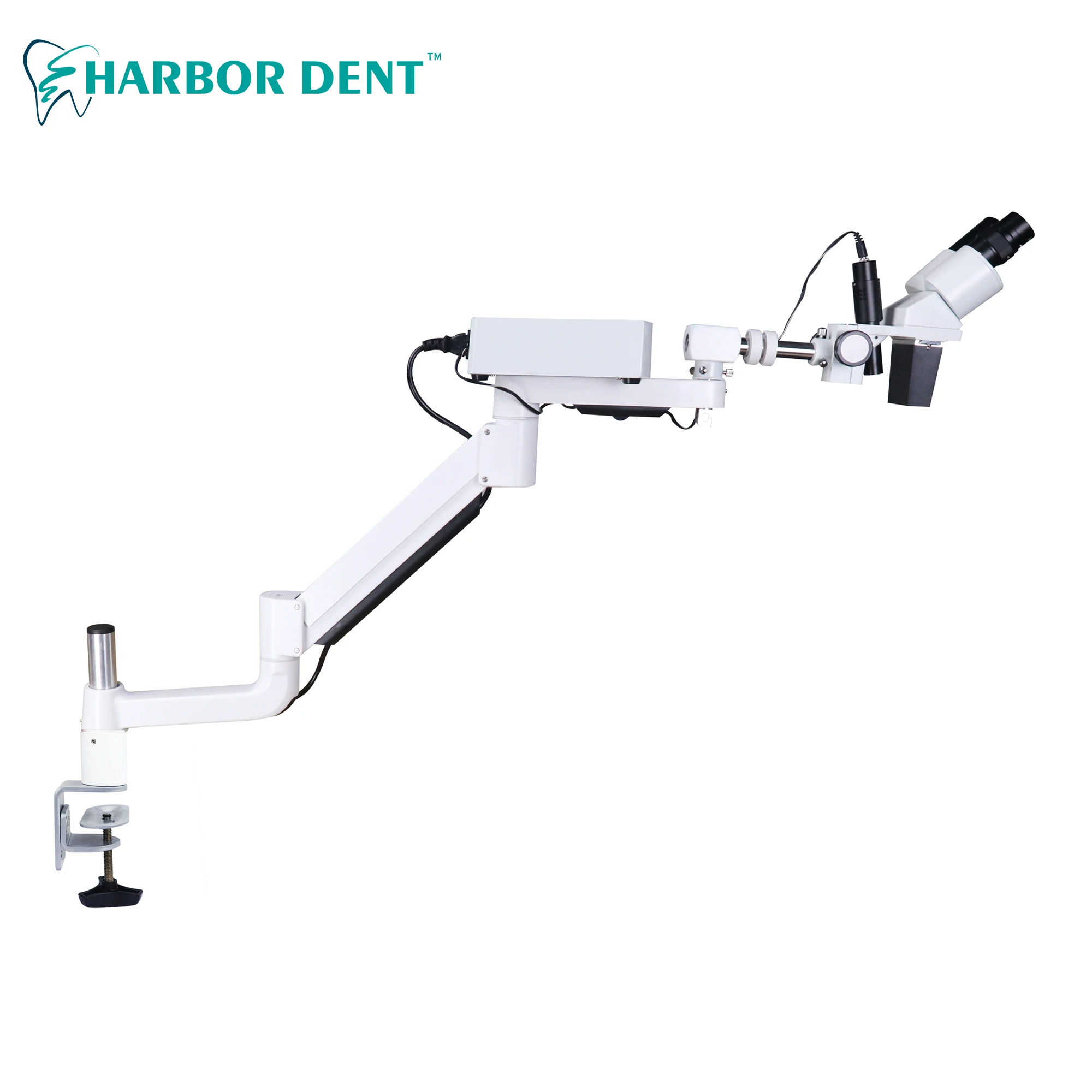 5X/10.5X/15X/20X Magnification Long Arm Dental Microscope With LED Light Optionally Root Canal Microscope Clip On The Table