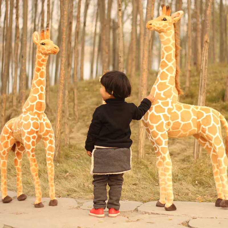 140Cm Giant Size Giraffe Knuffels Leuke Knuffeldier Zachte Giraffe Pop Verjaardagscadeau Kinderen Speelgoed