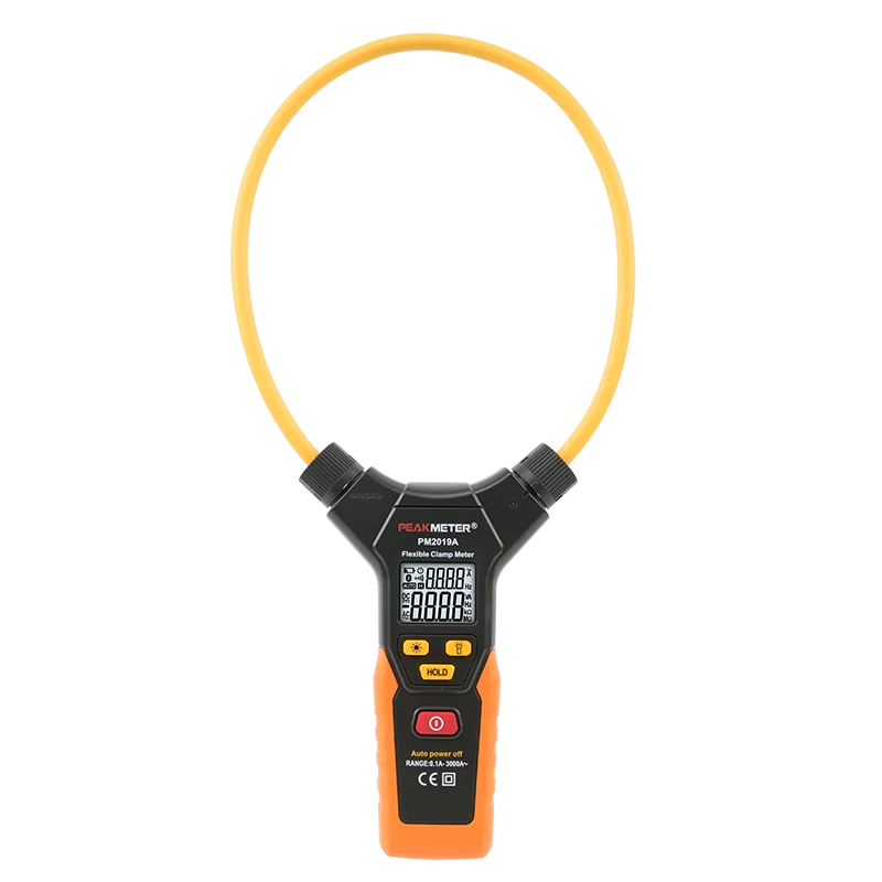 

PEAKMETER 6000 counts PM2019A Digital Flexible Clamp Meter Multimeter 3000A AC Current Frequency with data hold work/back light