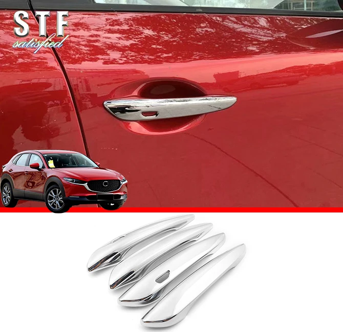 

ABS Chrome Door Handle Cover Trim For Mazda Cx-30 Cx30 2020 2021 Car Accessories Stickers W4