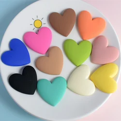 10 pz Scrapbook cabochon dolce grande cuore Flatback resina planare ciondoli fai da te tornante orecchino ciondolo artigianato accessori Applique