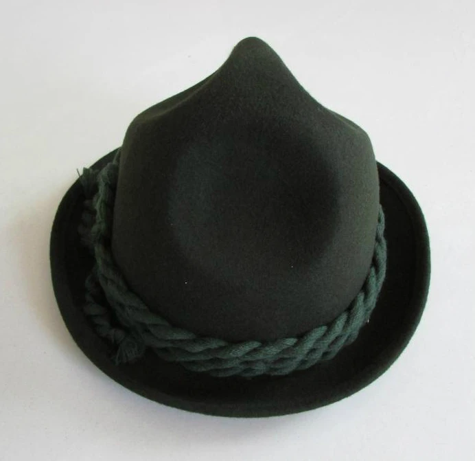 X062 Adult Fashion Wool Fedora Hats 100% Wool Green Army Church Hats  Winter Hats for Women