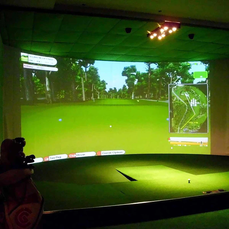 Pantalla de proyección de simulador, pantalla de impacto, Material de tela blanca para interiores, ejercicio de Golf, Targe de Golf
