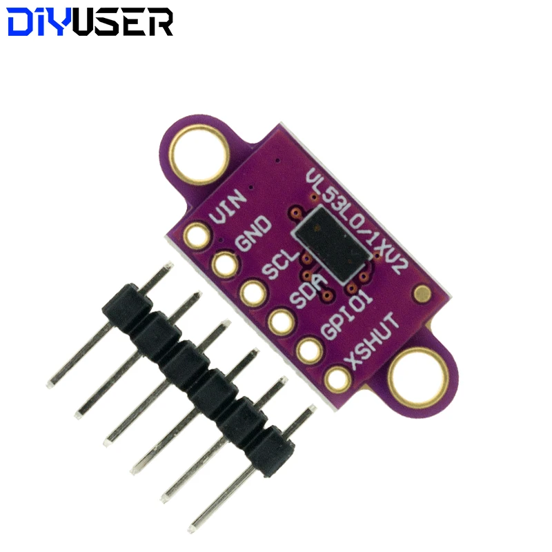 VL53L0X Time-of-Flight (ToF) Laser Ranging Sensor Breakout 940nm GY-VL53L0XV2 Laser Distance Module I2C IIC 25MM*10.7MM