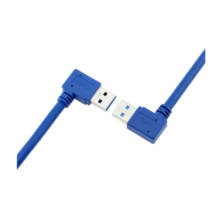 Przedłużacz USB kąt prosty 90 stopni i kąt lewy męski do żeńskiego 1FT 3.0 USB typ A rozszerzenie 0.3M dla komputera PC laptop