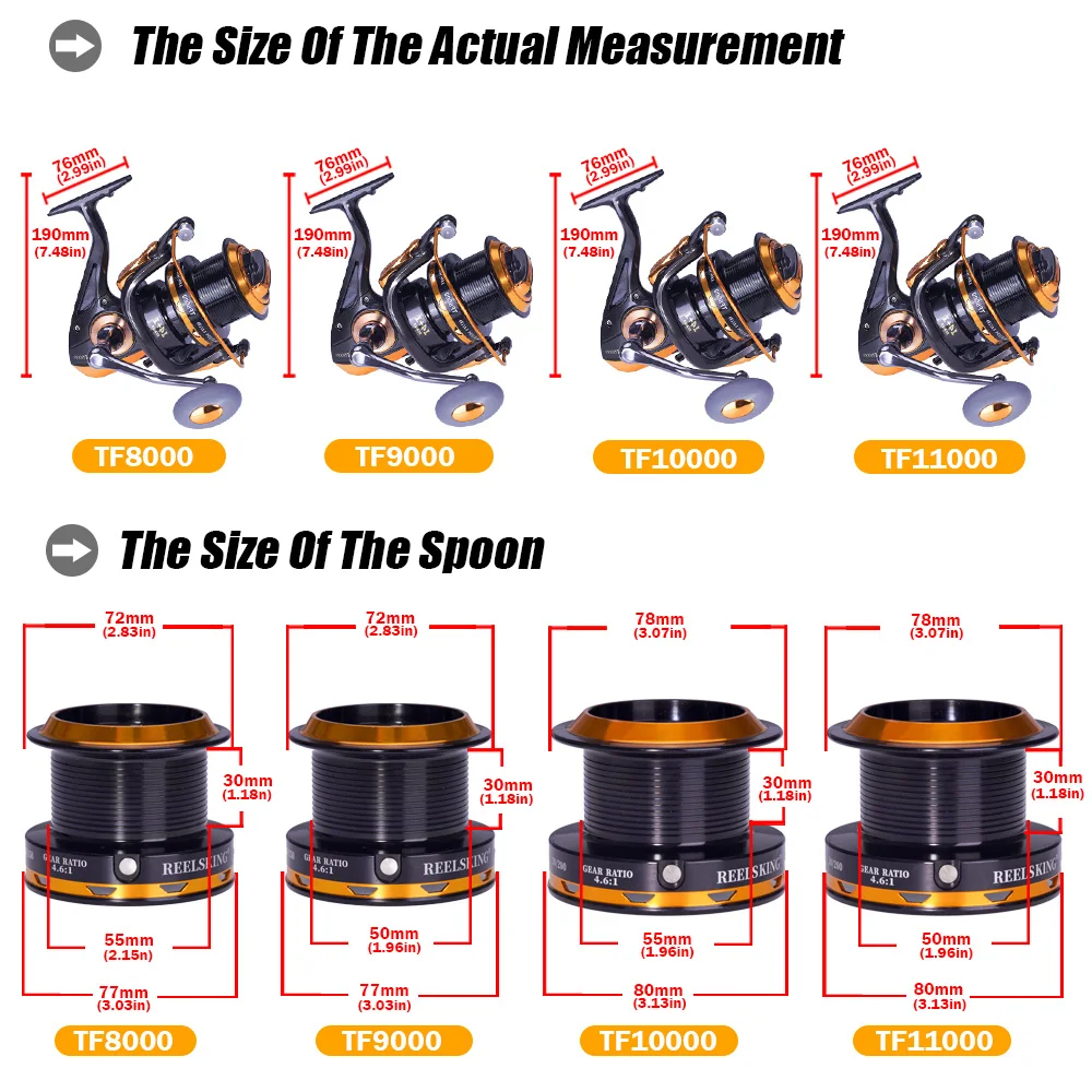 2021 Distant Wheel Fishing Accessories Reel Spinning 4.6:1 14+1BB Max Drag 20kg Carretilha De Pesca Moulinet Peche En Mer Angeln