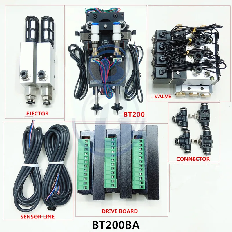 BT200 SMT HEAD mountor connector Nema8 hollow shaft stepper for pick place Double head