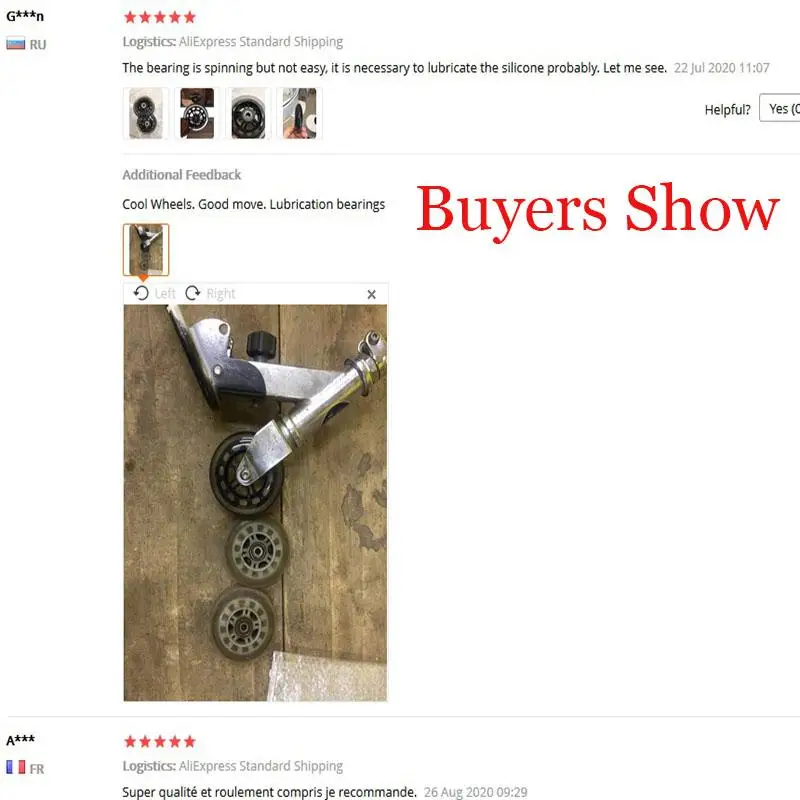 1 Pair Scooter Wheels Mute Replacement Wheels For Luggage Suitcase Car