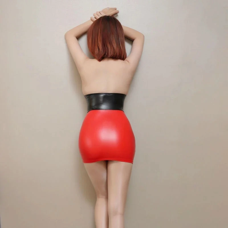 女性のためのセクシーなオープンチェストドレス,透かし彫り,タイト,ホルター,透明レース,マイクロ,ミニpuスカート,タイトフィット,ランジェリー