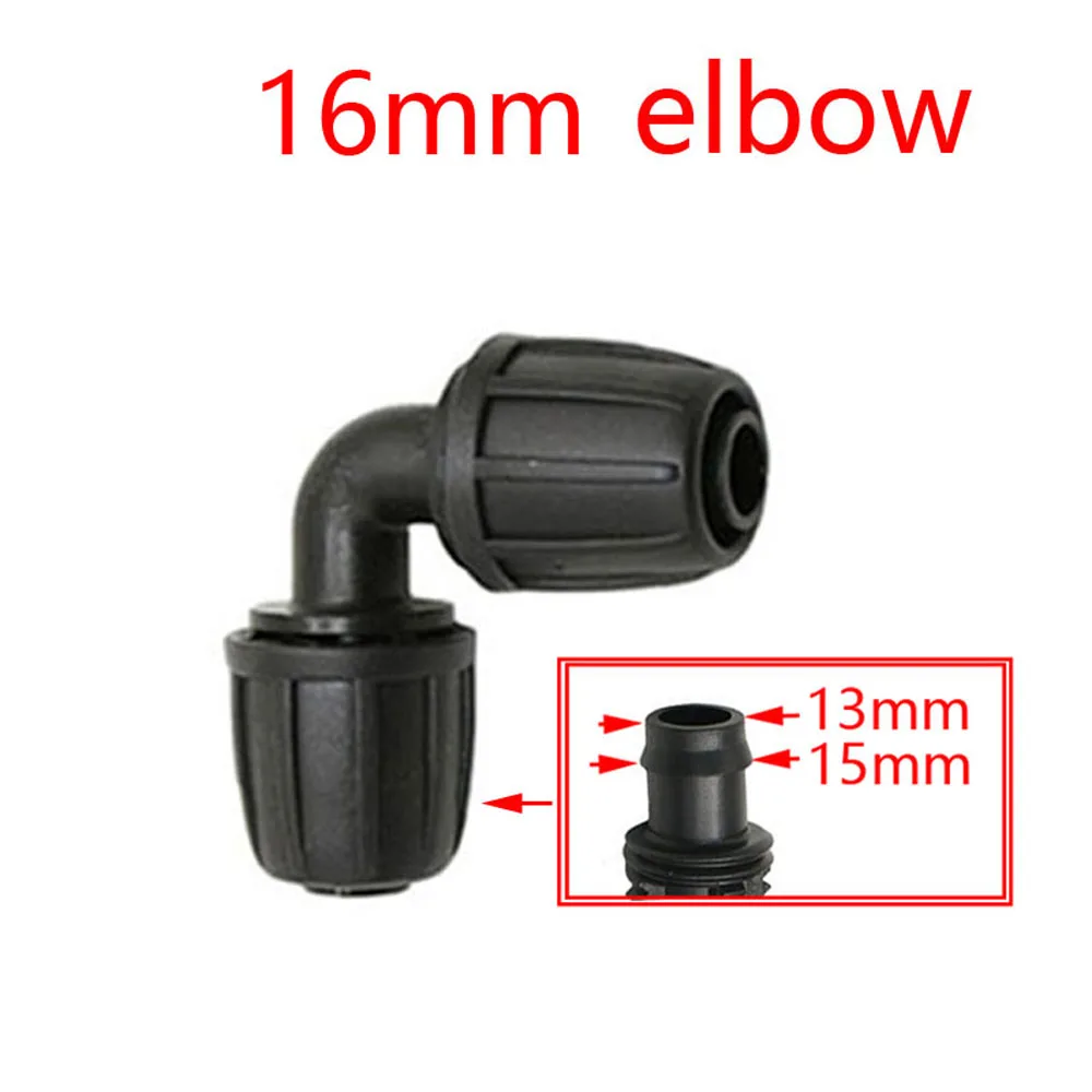 16mm PE Tubing Barb Connecters Tee Elbow End Plug ​Joints 1/2\