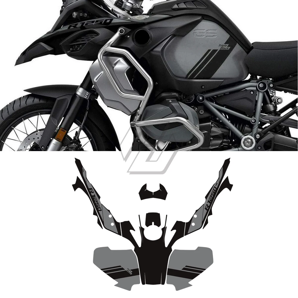 

For BMW R1200GS R1250GS Adventure Triple Black 2014-2022 Motorcycle Full Graphic Decal Kit