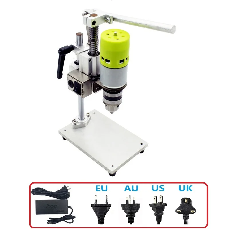 Taladro de banco pequeño de aluminio puro, Mini prensa de taladro de alta precisión para máquina perforadora de banco, taladro de banco pequeño en miniatura