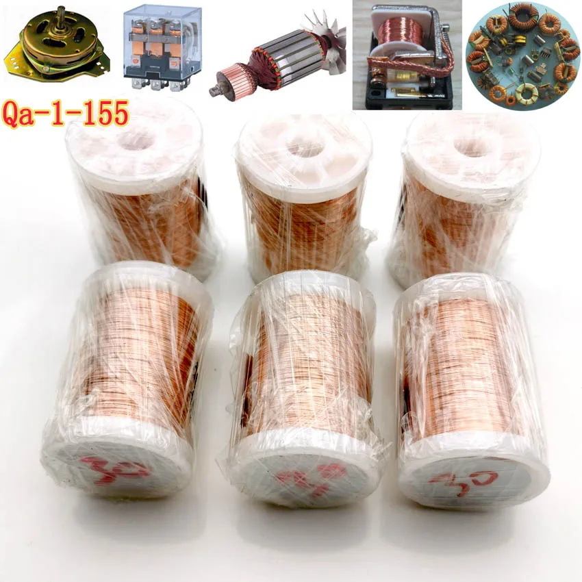 Qa-1-155 Magnet Wire 0.05-1.3mm 2000M/1000M Enameled Copper Wire Magnetic Coil Winding electromagnetic induction