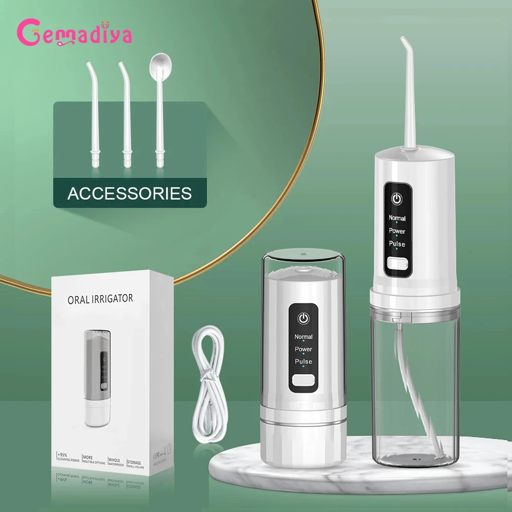 Oral Irrigator Water Floss Dental Dental Water Jet Powerful Dental Irrigator 250ML Tank Waterproof Dental Clean Thread for Teeth