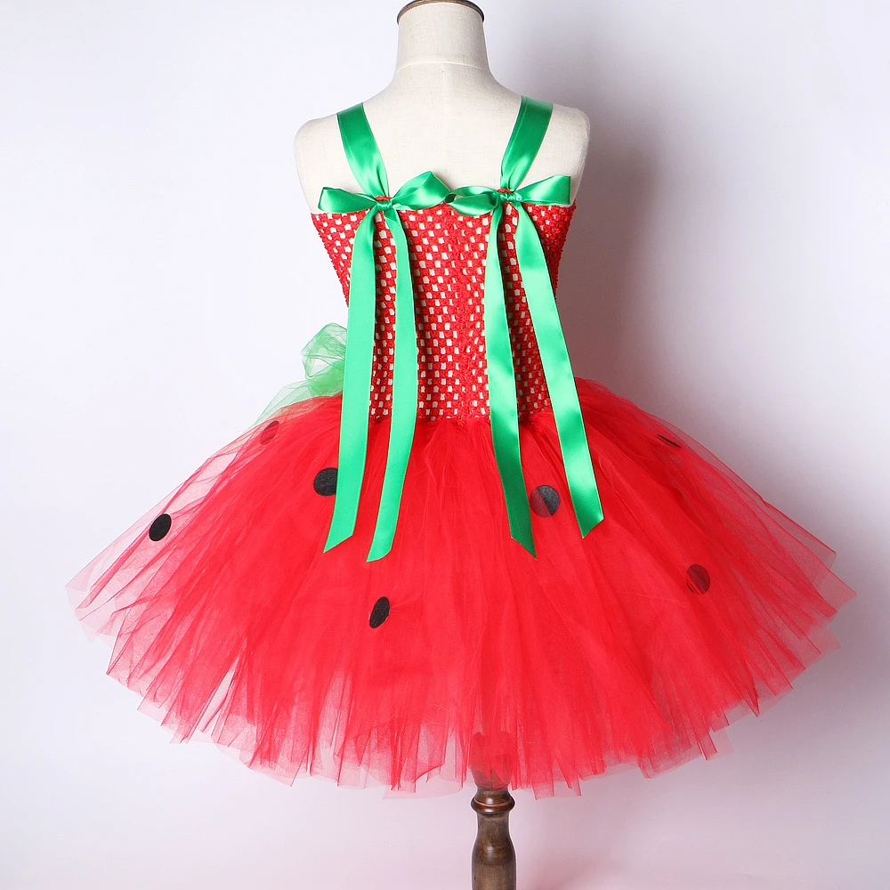 Baby Girls Strawberry Tutu Dress for Kids Birthday Costumes Fruits Party Princess Dresses Children Halloween Christmas Outfits