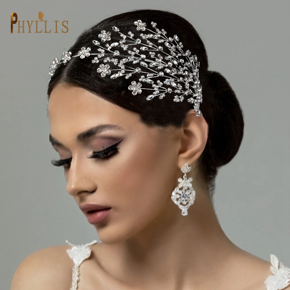 

A400 Luxury Diamond Wedding Headband Bridal Headpieces Bride Headdress Crystal Tiara Women Hair Accessories Women Hairband