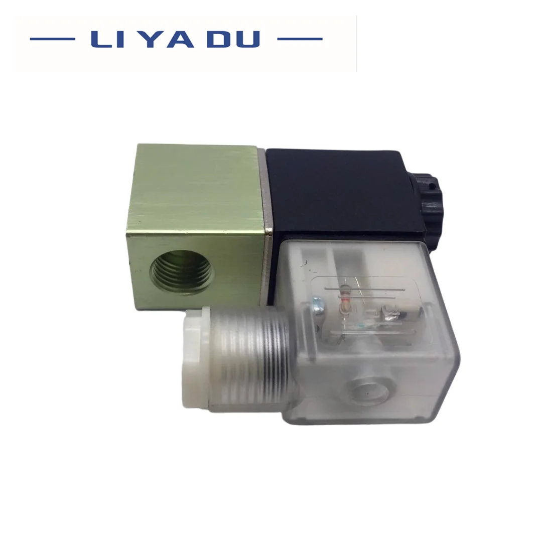 2V025-06 2V025-08 Normally Closed Air Water Oil Solenoid Valve Coil Led 2 Port 2 Ways 220V 12V 24v Air Magnetic Valve Pneumatic