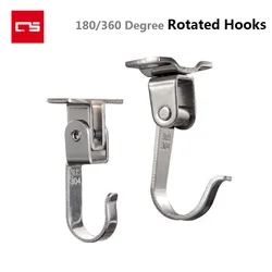 Ceiling Hooks Stainless Steel Load-bearing Hooks 180/360 Degree Rotated Hanger Hooks Hardware Tools for Bracket Swing Hanging