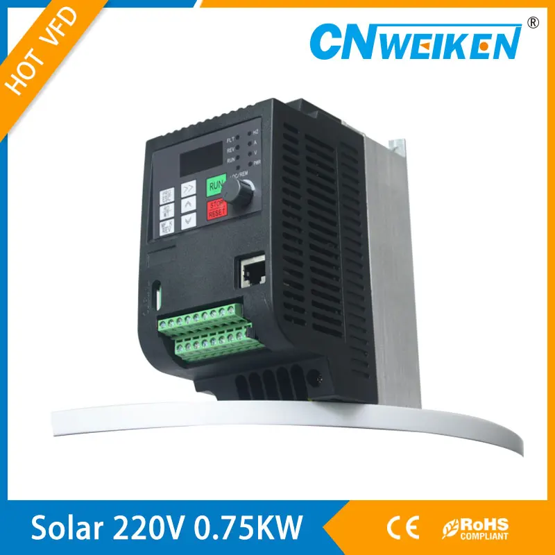 Imagem -02 - Solar Vfd dc para ac Drive Frequency Inverter com Bomba de Água Série Wk600d 220v 4kw 16a 5hp