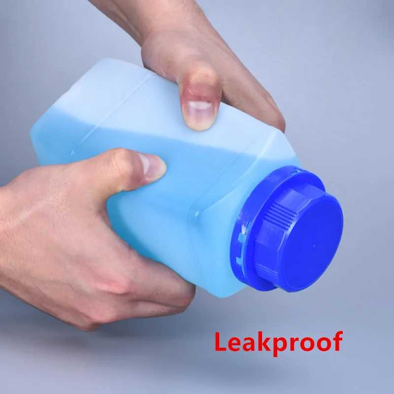 Empty Wide Mouth bottle with inner and outer lid Leakproof Storage container Food Grade HDPE bottle 250ML 500ML 1000ML