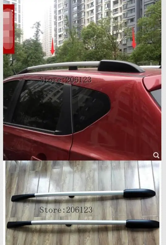 Free Shipping For Nissan Qashqai Dualis 2007 2008 2009 2010 2011 2012 Rack Decorative Side Bars Rails Roof Rack