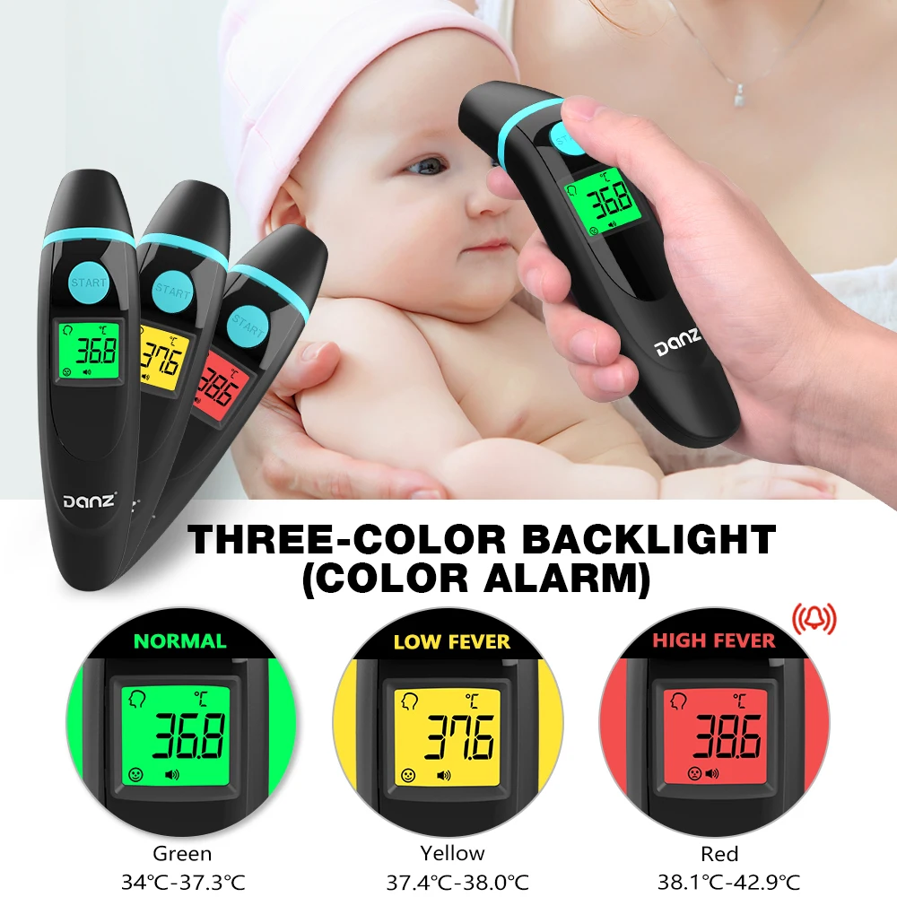 HeTaiDa Digital Thermometer Medical Non-Contact Body Thermometer Infrared Quick Measurement Forehead Thermometer For Adults Baby