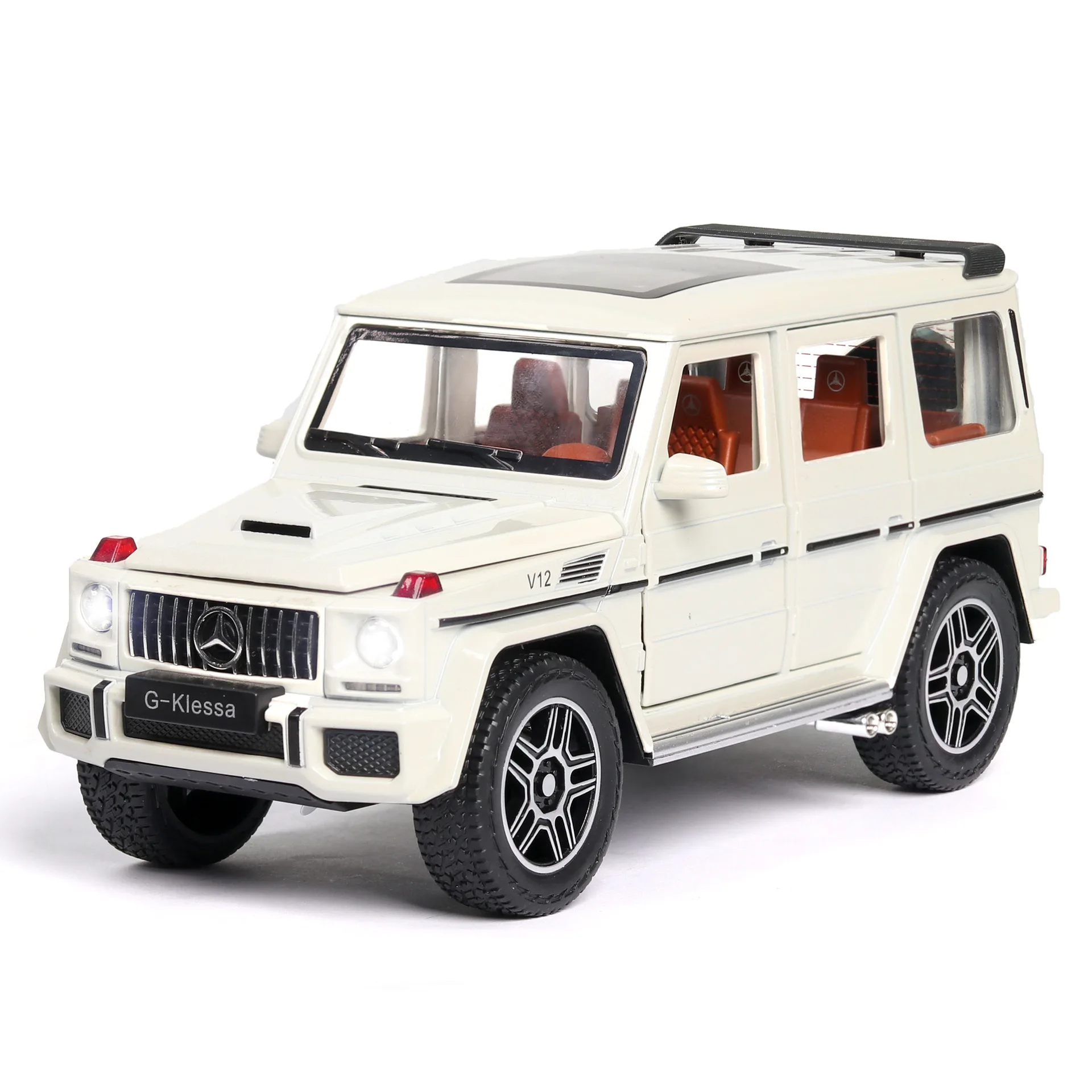 1:24 giocattolo Modello di Auto In Metallo Ruote Auto In Lega di Simulazione di G65 Diecast Veicolo Del Giocattolo Suono Luce Tirare Indietro Auto Giocattoli Per scherza il Regalo