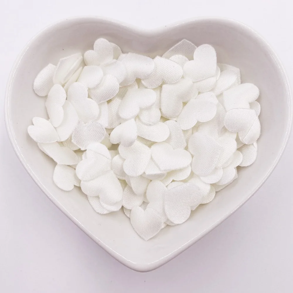 400PCS Cloth Padded Lovely Mini Peach heart Patch Wedding Appliques DIY Sewing Accessories Craft Decor XE05
