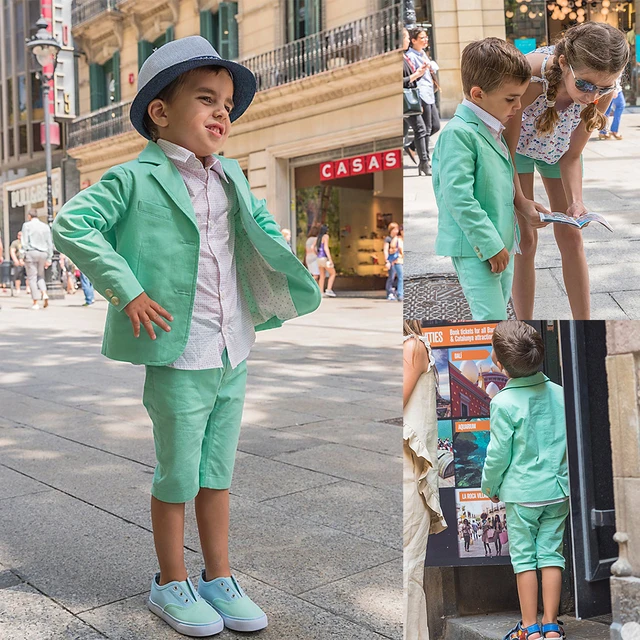Verde menta 2020 Bei Ragazzi Abbigliamento Formale Giacca Pantaloni 2 Pezzi Set Vestiti per la Cerimonia Nuziale Cena Dei Capretti Dei Bambini Smoking AliExpress