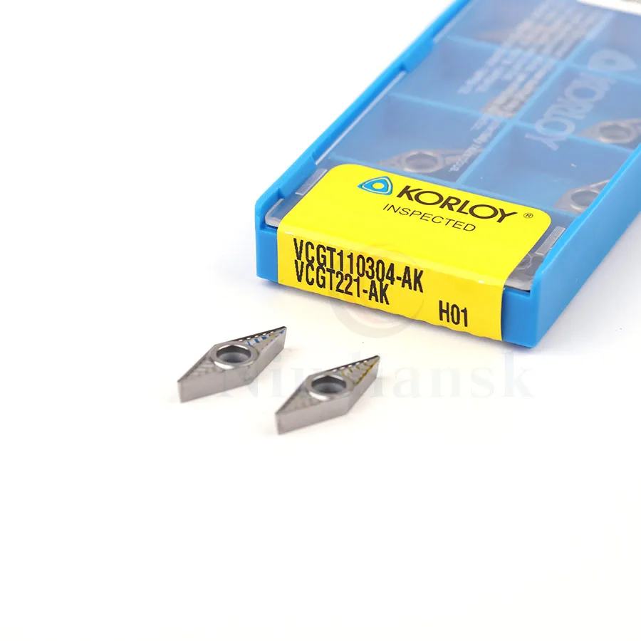 VCGT110304 AK H01 VCGT 110302 AK H01 high quality Carbide Blade cnc Lathe Cutter Aluminum Copper Tool Aluminum Turning Inserts