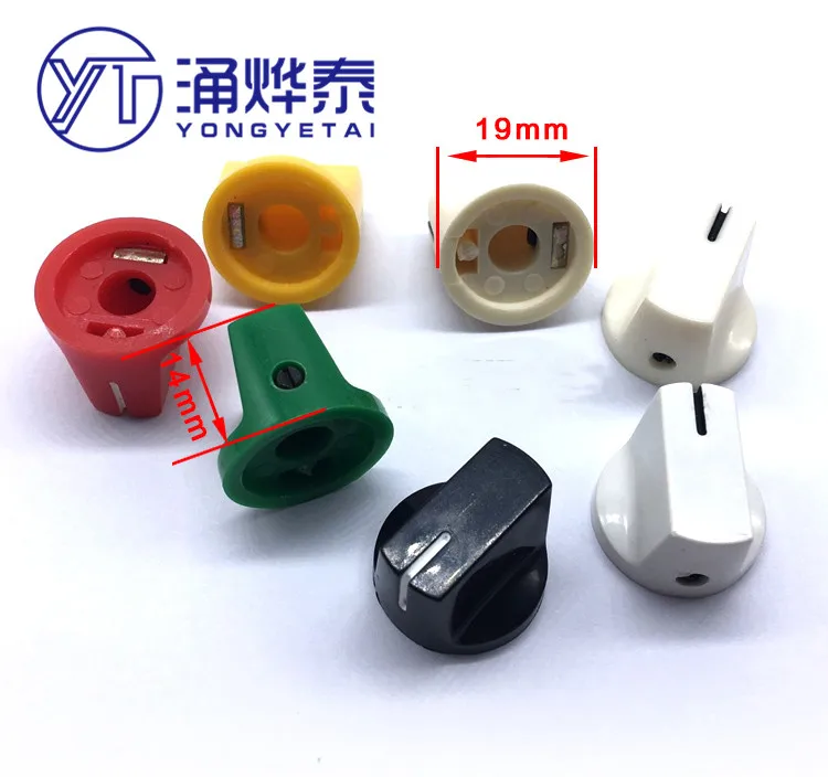 YYT 5PCS potenziometro tappo piatto tappo vite di bloccaggio diametro 19*14MM bianco positivo bianco sporco bianco nero verde rosso