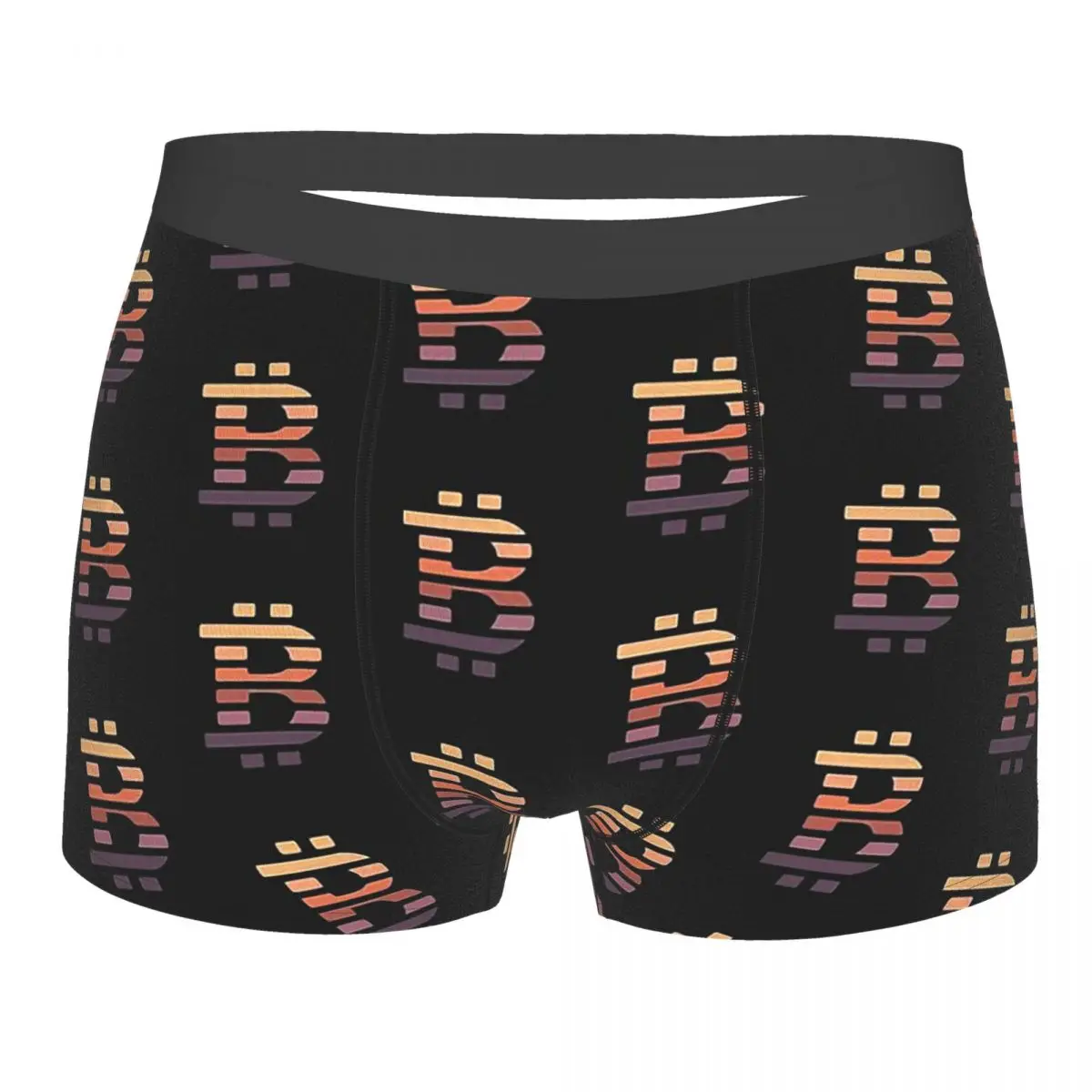 Bitcoin Cryptocurrency Miners Meme Sunset Colors Underpants Cotton Panties Men's Underwear Ventilate Shorts Boxer Briefs