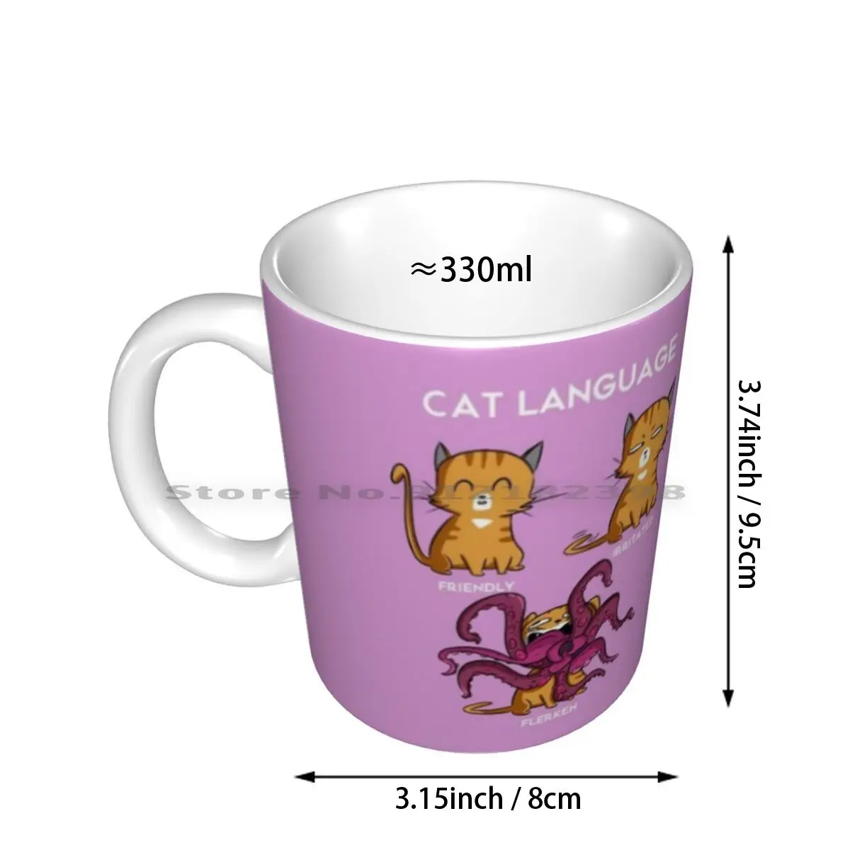 Cat Language-Flerken Ceramic Mugs Coffee Cups Milk Tea Mug Captain Goose Flerken Cat Kitty Cats Funny Cute Nerd Comic Book