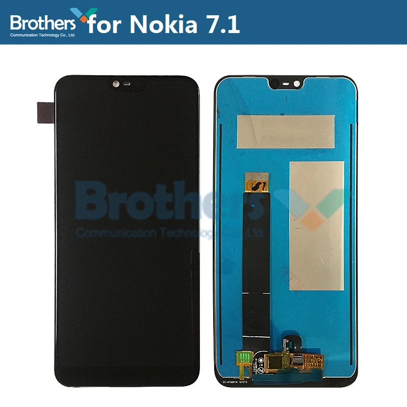 LCD Screen for Nokia 7.1 LCD Display for Nokia 7.1 LCD Assembly Touch Screen Digitizer Phone Replacement Part Tested Working Top