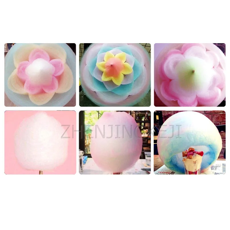 Máquina comercial de algodón de azúcar, dispositivo eléctrico para aperitivos frutales, totalmente automático, 220V, 1000W