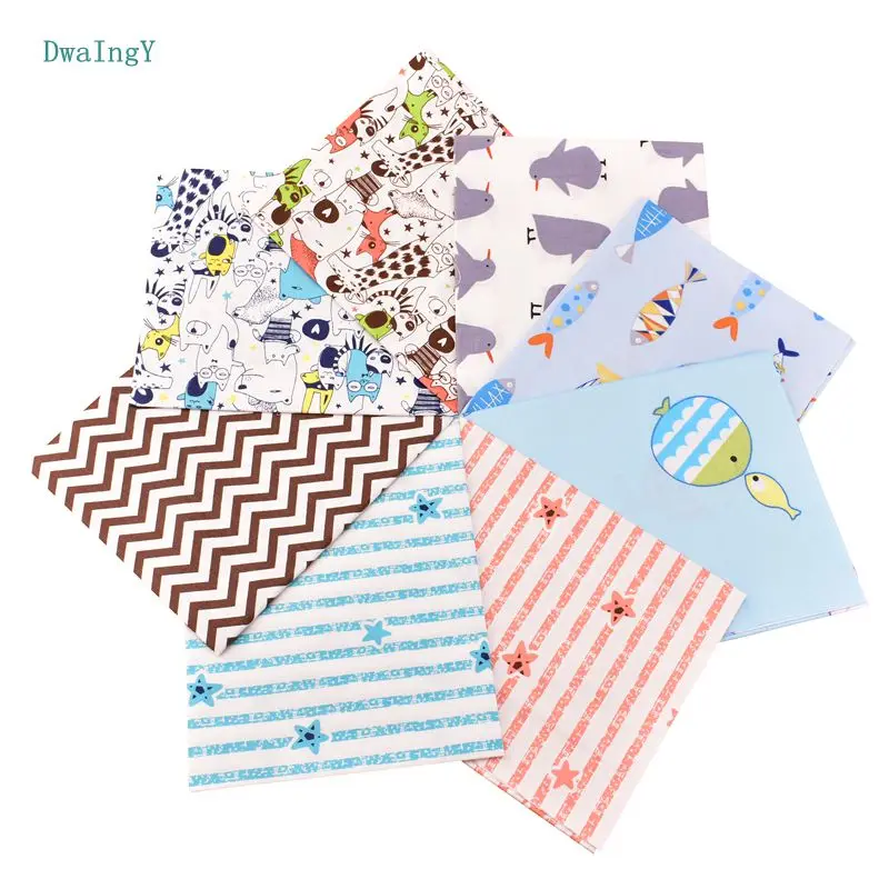 DwaIngY High Quality Will Cotton Fabric For Patchwork DIY Sewing Quilting Quarters Handmade Cloth Doll Material 20*25cm/Piece