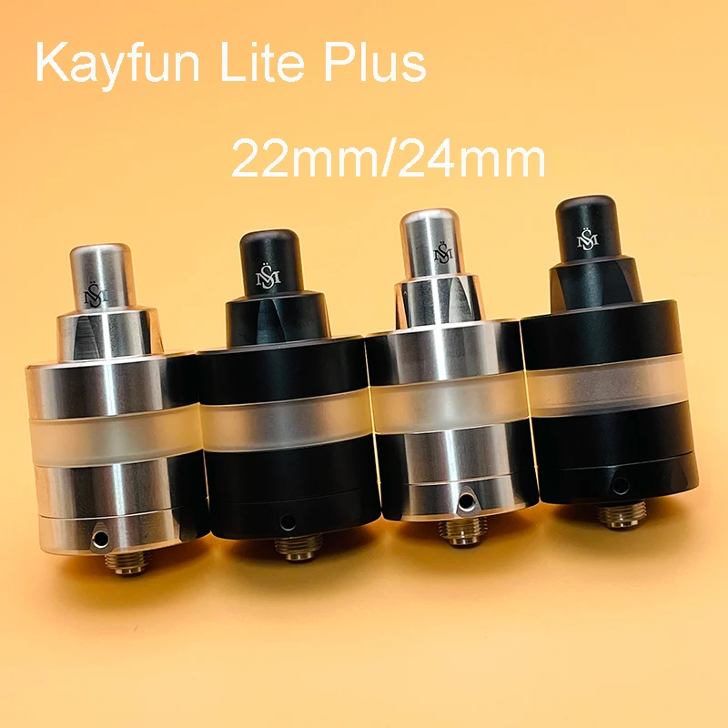 DSXvape Kayfun lite plus 2021 MTL RTA Tank Atomizer 316SS 22mm/24mm Single Coil airflow intake adjustable Vape Vaporizer