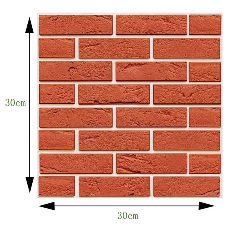 Modern Vintage 3D Stereo Effect Red Brick Wallpaper Vinyl PVC Rustic Realistic Faux Brick Wall Paper Waterproof Room Wall Decor