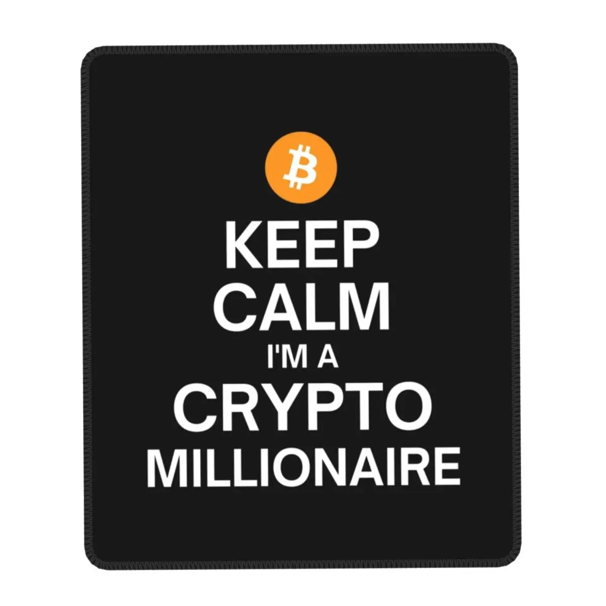 Keep Calm I'm A Crypto Millionaire Gaming Mouse Pad Non Slip Rubber Mousepad Office Laptop Bitcoin Cryptocurrency Desk Mat Pad