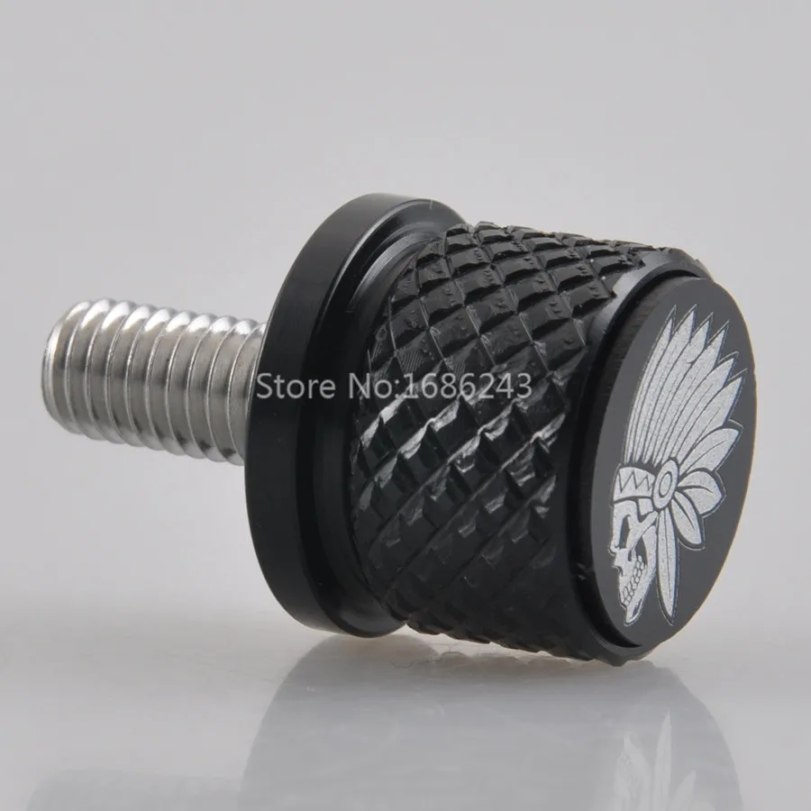 8mm Schwarz Motorrad Schnell Sitz Release Schädel Bolzen Schraube Für Indische Scout Edelstahl Gerändelt Fender Sitz Bolzen Schraube